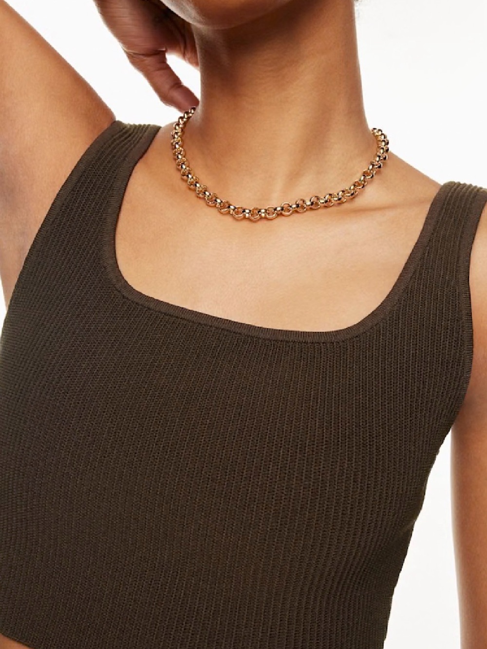Aritzia Babaton Sculpt Knit Squareneck Tank Size Medium
